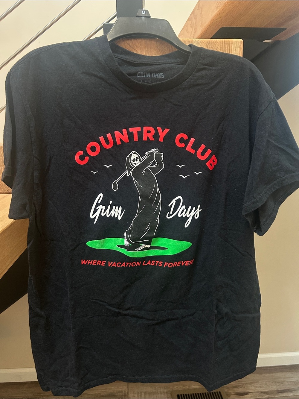 Country Club Men's Black Graphic Tee